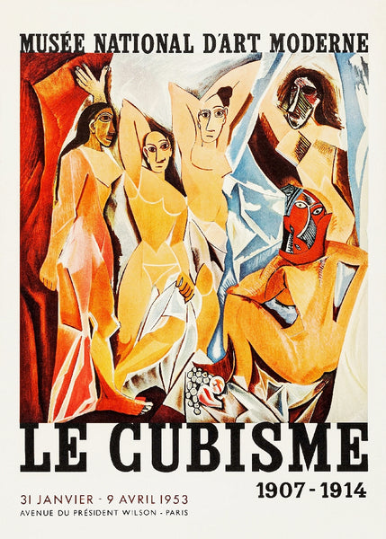 EXPOSITION LE CUBISME PARIS 1953 Rgzr-POSTER/REPRODUCTION d1 AFFICHE VINTAGE