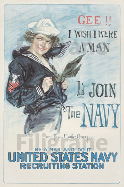 ARMY US NAVY RECRUITING Rf47-POSTER/REPRODUCTION d1 AFFICHE VINTAGE