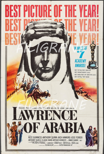 LAWRENCE of ARABIA FILM Razs-POSTER/REPRODUCTION d1 AFFICHE VINTAGE