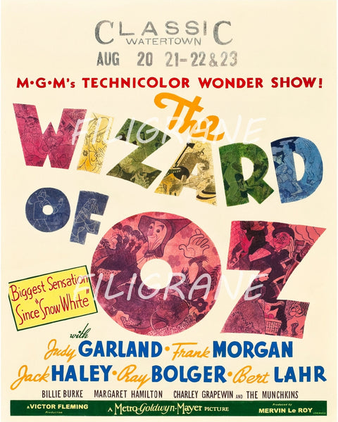 THE WIZARD of OZ FILM Rxnm-POSTER/REPRODUCTION d1 AFFICHE VINTAGE