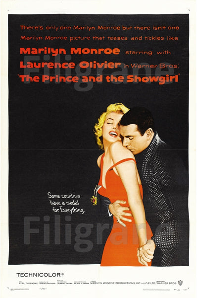 CINéMA PRINCE and the SHOWGIRL Rukn-POSTER/REPRODUCTION d1 AFFICHE VINTAGE