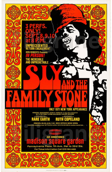 CINéMA SLY and the FAMILY STONE Ronb-POSTER/REPRODUCTION d1 AFFICHE VINTAGE