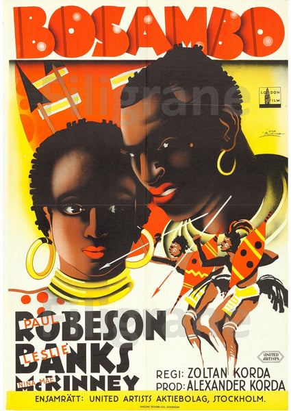 BOSAMBO FILM Rvoc-POSTER/REPRODUCTION d1 AFFICHE VINTAGE