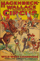 HAGENBECK WALLACE CIRCUS Rhao-POSTER/REPRODUCTION d1 AFFICHE VINTAGE