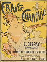 PUB FRANCE CHAMPAGNE E. DEBRAY Rkyd-POSTER/REPRODUCTION  d1 AFFICHE VINTAGE