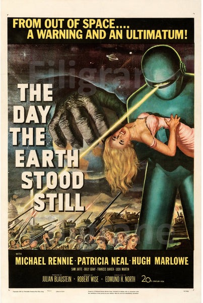 CINéMA DAY THE EARTH STOOD STILL Rttn-POSTER/REPRODUCTION d1 AFFICHE VINTAGE