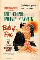 BALL of FIRE FILM Rvby-POSTER/REPRODUCTION d1 AFFICHE VINTAGE