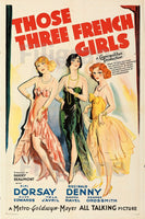 CINéMA THOSE THREE FRENCH GIRLS Riei-POSTER/REPRODUCTION d1 AFFICHE VINTAGE
