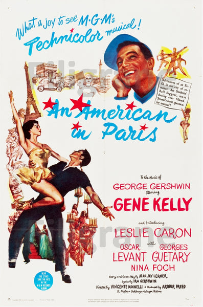AN AMERICAN IN PARIS FILM Ropo-POSTER/REPRODUCTION d1 AFFICHE VINTAGE