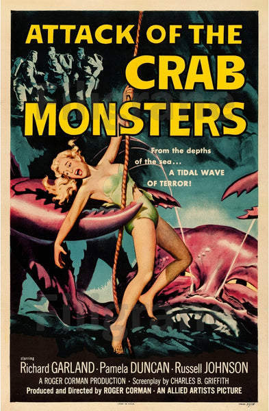 ATTACK of CRAB MONSTERS FILM Rvtr POSTER/REPRODUCTION  d1 AFFICHE VINTAGE