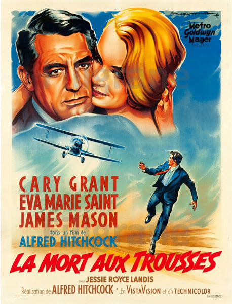 NORTH by NORTHWEST  FILM Rtya-POSTER/REPRODUCTION d1 AFFICHE VINTAGE